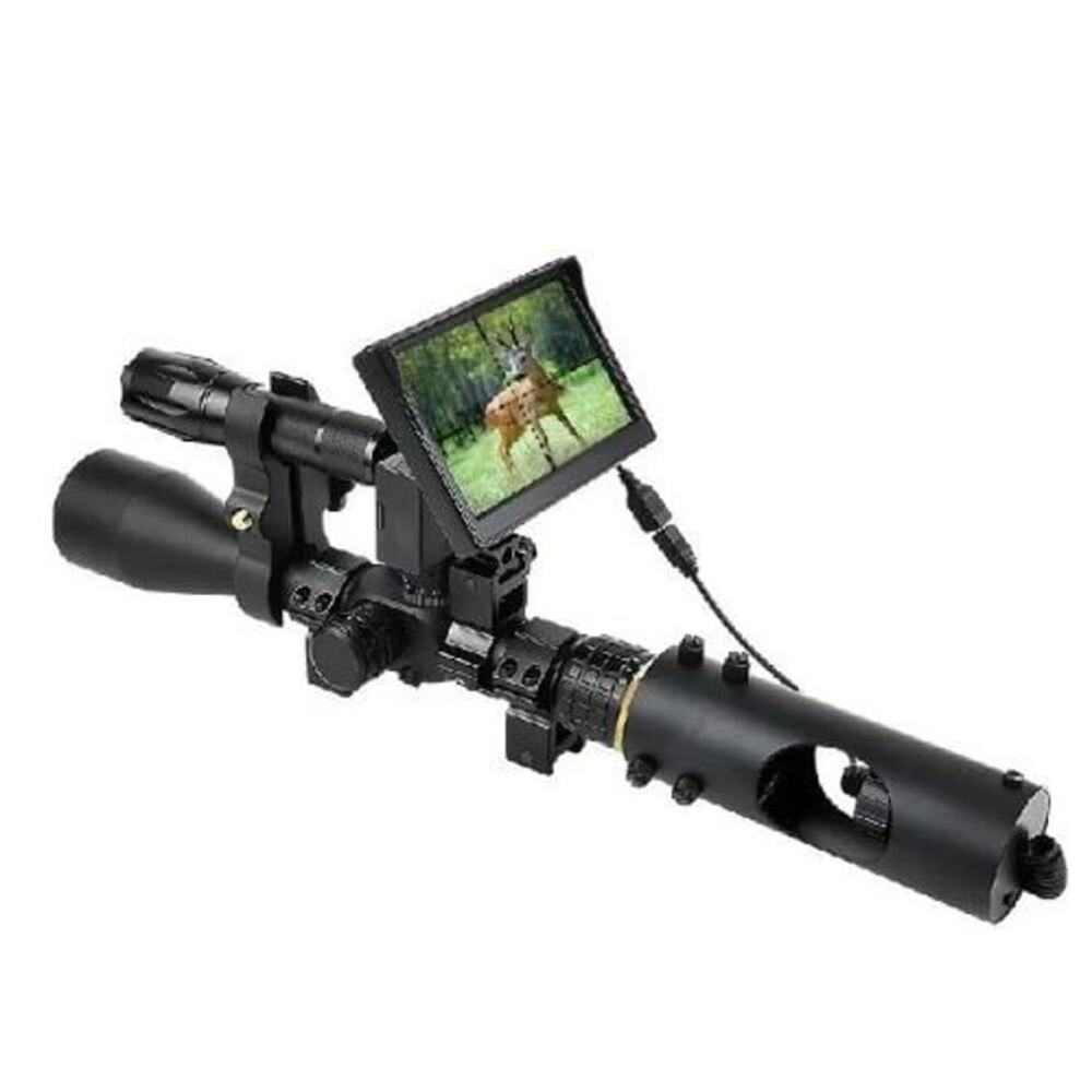 Smart Night Vision Scope with 850nm Infrared Technology & 5" Portable Displays